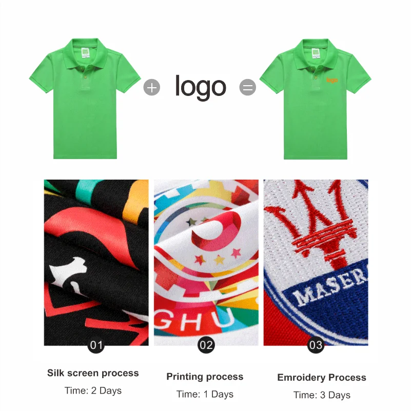 

Summer Children's Cotton Breathable Polo Shirt Custom Printed and Embroidered Outing Organization Group Clothing