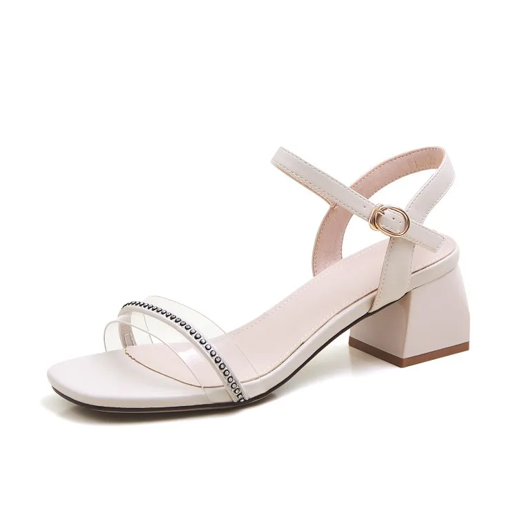 

Модные сандалии с одной линией; Босоножки на высоком каблуке; Женская обувь; Женская летняя обувь; Большие размеры