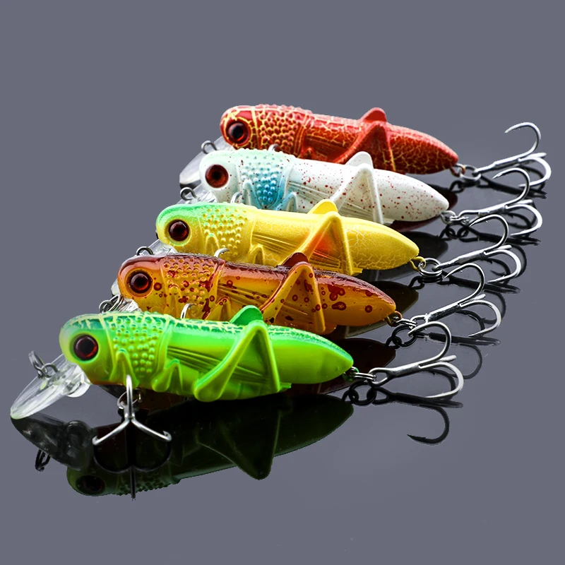 

Многоцветный наживка Кузнечик приманки для ловли рыбы, многосекционные жесткая наживка 95mm10g наживка воблер типа Минноу Crankbait джиг окунь Кар...