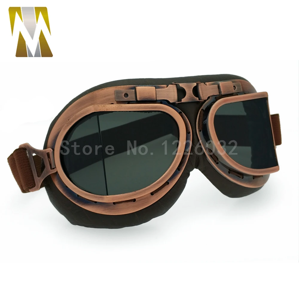 Классические очки бронзового цвета винтажные для мотоцикла байкерского