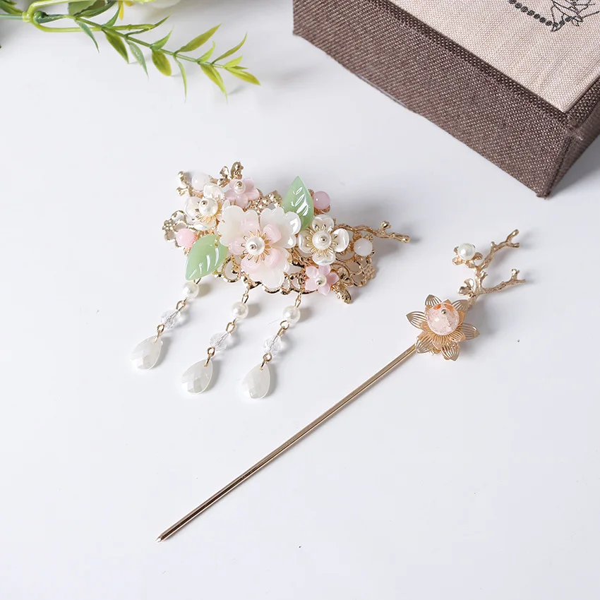 

Chinese Tassel Step Shake Hair Pin Ancient Style Super Fairy Crown Hair Comb Hairpin Costume Fairy Hairpin Accessories