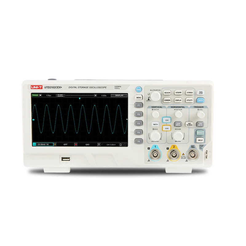 UNI-T UTD2102CEX +/UTD2202CEX + Цифровые осциллографы 2 аналоговых канала 7 дюймов LCD 100 МГц и 200 МГц