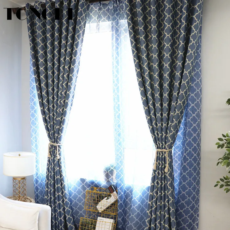 Затемняющая занавеска TONGDI элегантная Современная с геометрическим рисунком