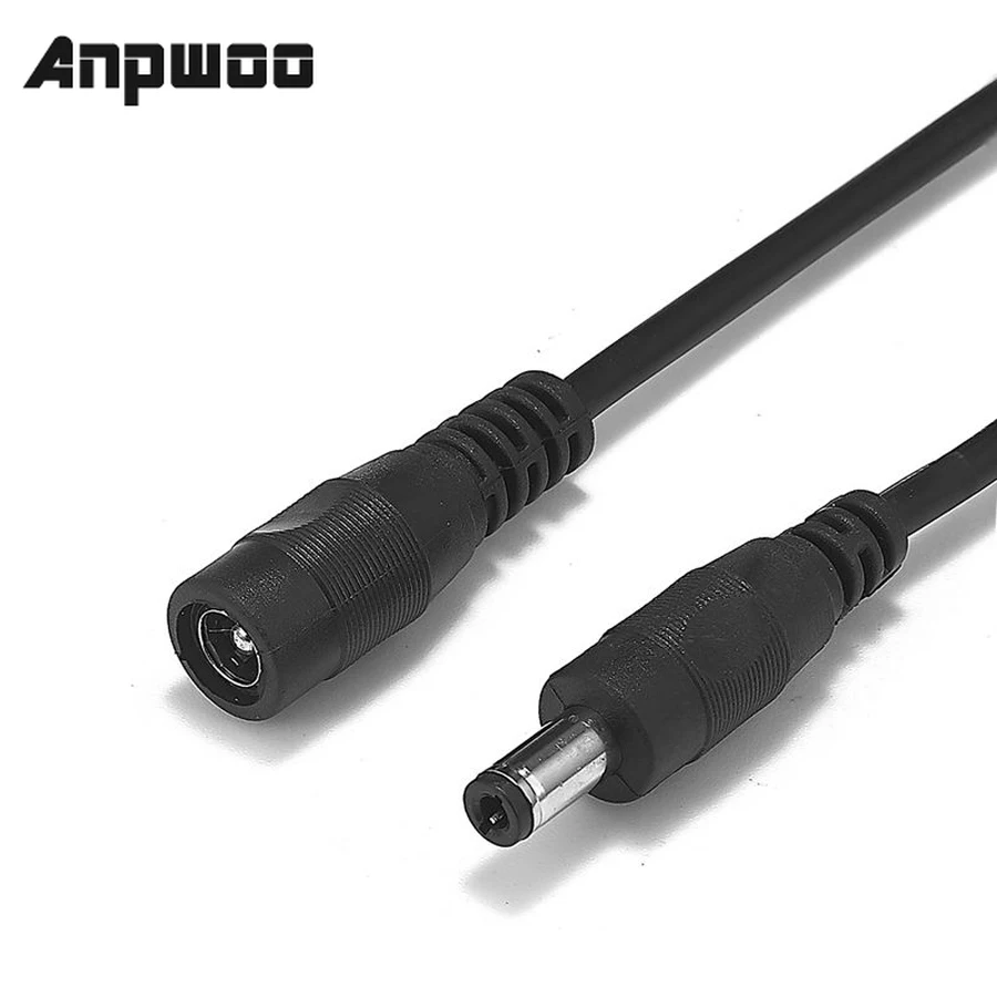ANPWOO Стандартный DC12V Мощность Удлинительный кабель 3 м/10FT Разъем 5 мм x 2 1 штекер