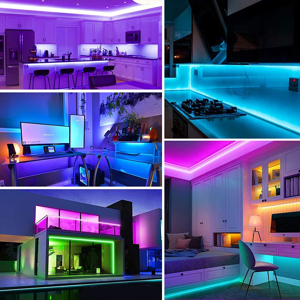 

DIY LED Strip Lights Flexible Ribbon RGB LED Light Strip Waterproof LED rgb TV Background Lighting 5050 Colorful Decoration Lamp