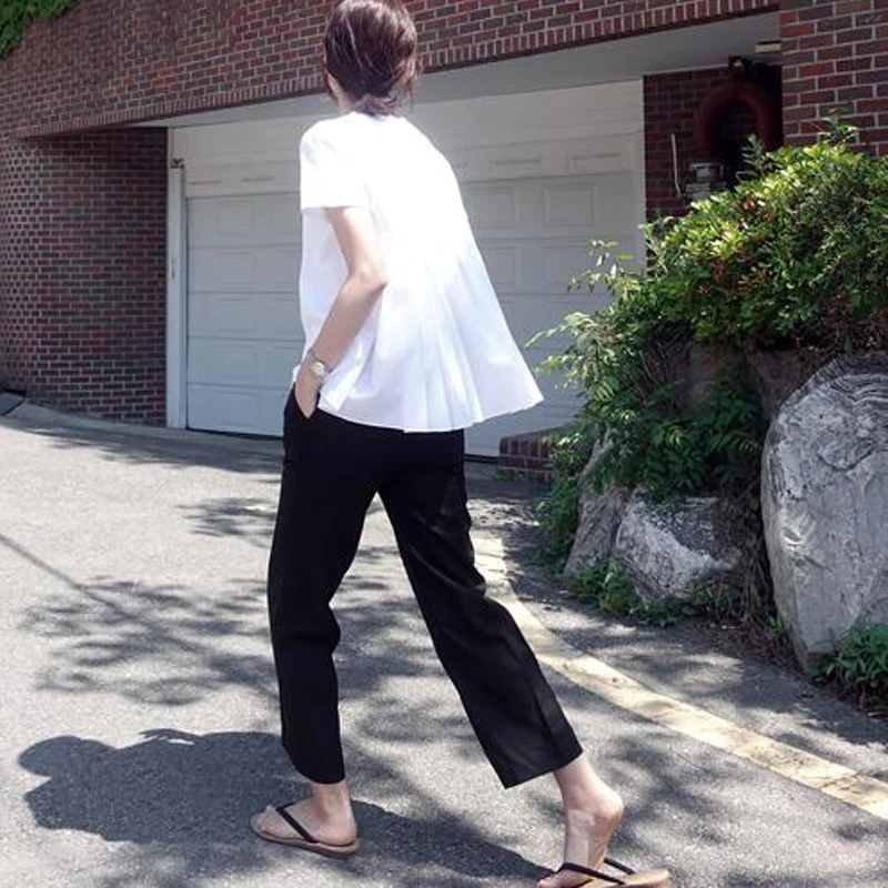 Летние 2021 новые хлопковые повседневные футболки с круглым вырезом Короткие