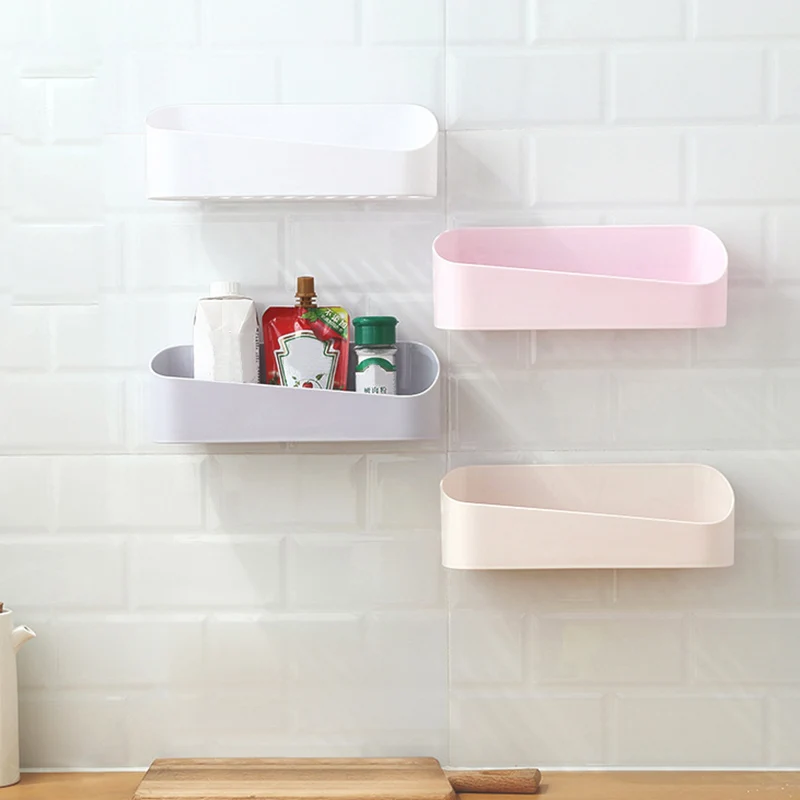 

Storage Drain Rack Holder Wall-mounted Waterproof Adhesive For Kitchen Bathroom