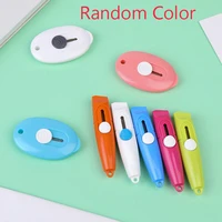 lmdz cute random color mini pocket size portable utility knife paper cutter letter opener office stationery art cutting supplies