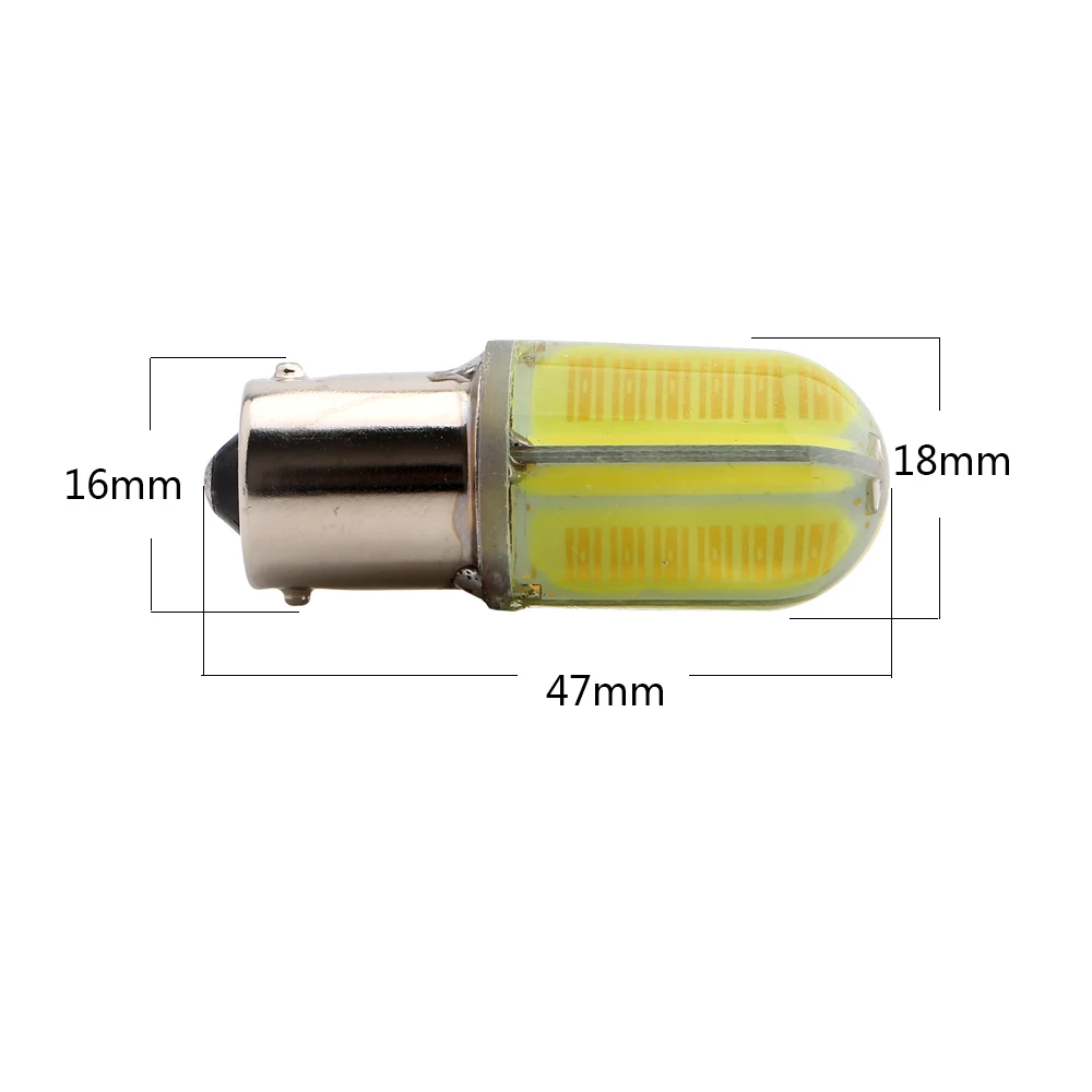 YM E-Bright 2 шт. 1156 BA15S P21W 1157 BAY15D P21/5 Вт светодиодный автомобильный сигнал поворота светильник тормозной фонарь COB 48 SMD кремнезема цвет: желтый, белый 12V авто