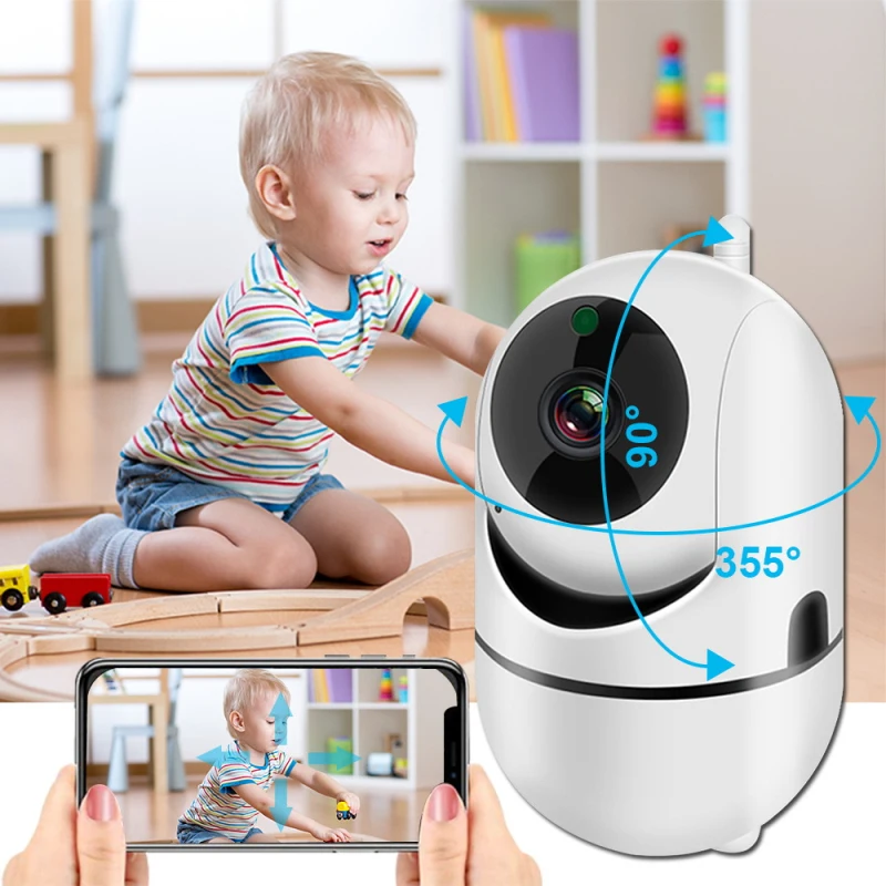 

IP WiFi Baby Monitor Camera 1080P Mini Indoor CCTV Home Security Camera AI Tracking Audio Night Vision Surveillance Baby Camera