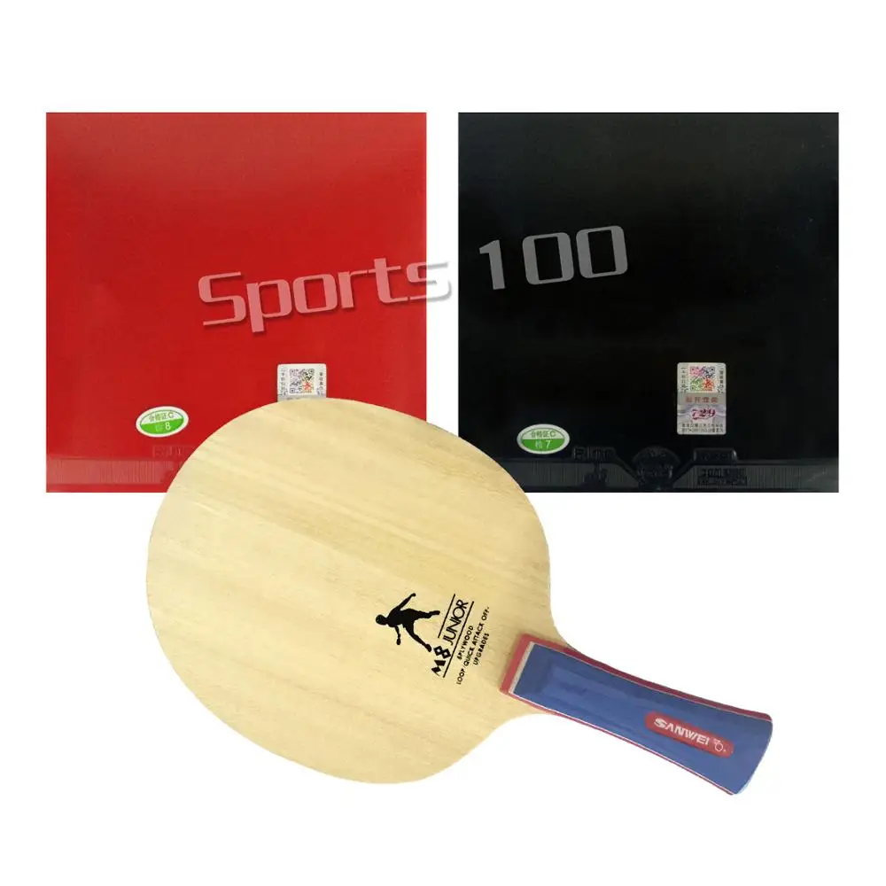 

Pro Combo Racket Sanwei M8 With 2x 729 General table tennis Rubber With Sponge for one paddle Long Shakehand FL
