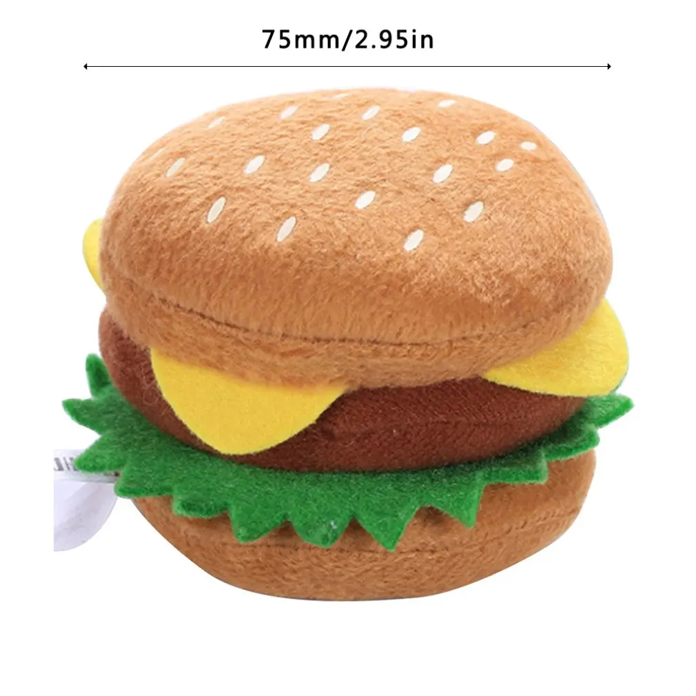 

Dog Plush Vocal Toy Variety Of Food Fries Burger Chicken Leg Shape Toy Pet Supplies Pet Cat Supplies