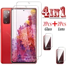 Защитное стекло 4 в 1 для Samsung Galaxy S20 FE 5G S 20 20fe Note 10 S10 Lite, Защитная пленка для объектива камеры