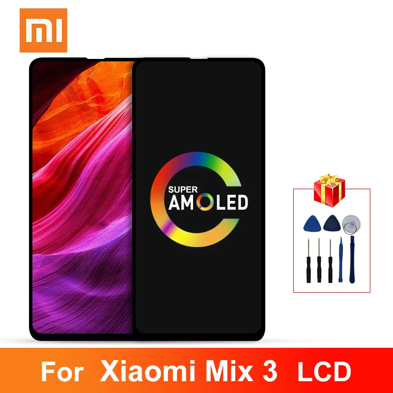 6 39 &quotсупер Amoled для Xiaomi Mix 3 ЖК дисплей экран сенсорный дигитайзер сборка запасные