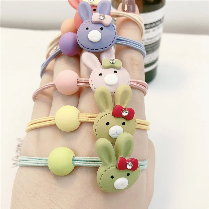 5 шт./компл. милое многослойное резинки для волос женские зимние домашние тапочки