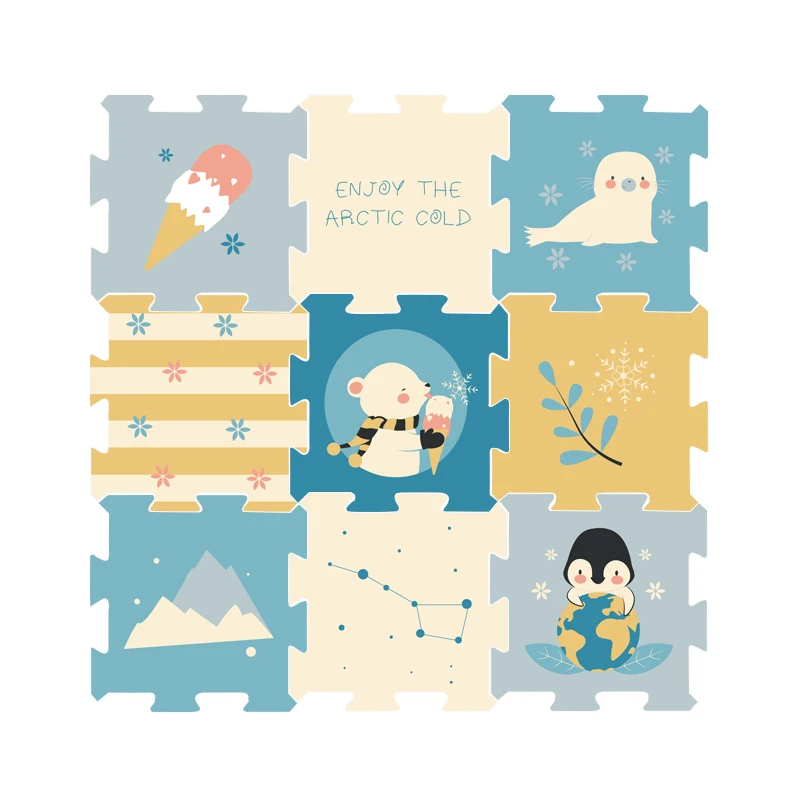 BabyGo 9 шт. детские головоломки игровой коврик XPE пены водонепроницаемый 82*82*2 см утолщенный детский ползающий коврик для гостиной активности напольный коврик - Цвет: F