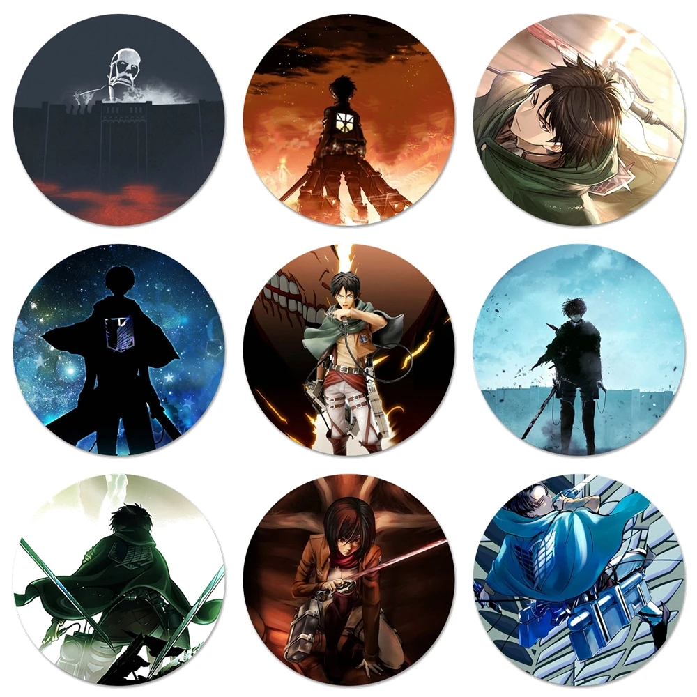 

Значки из японского аниме «атака на Титанов», значки, значки, металлические значки для телефона