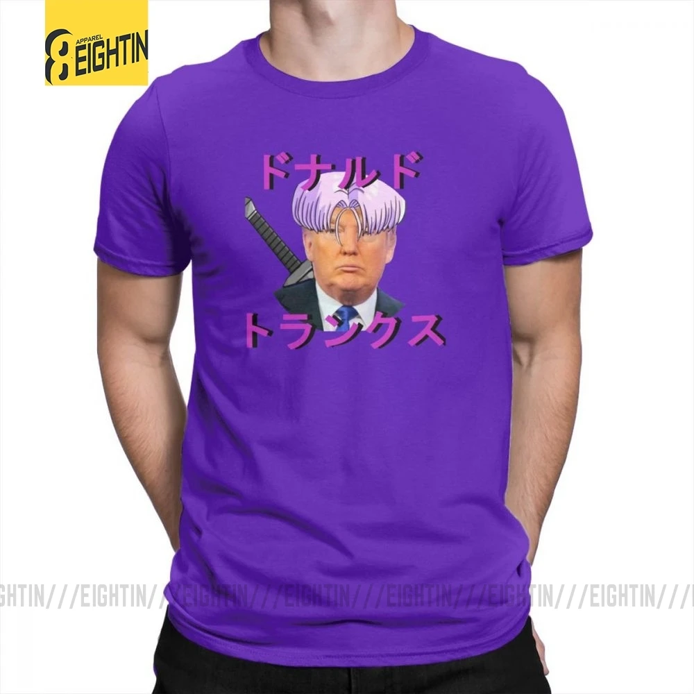 Vaporwave футболки Donald J trunks Футболка Мужская Высокое качество футболки с коротким рукавом большой размер хлопок смешной Стильный плюс - Цвет: Фиолетовый
