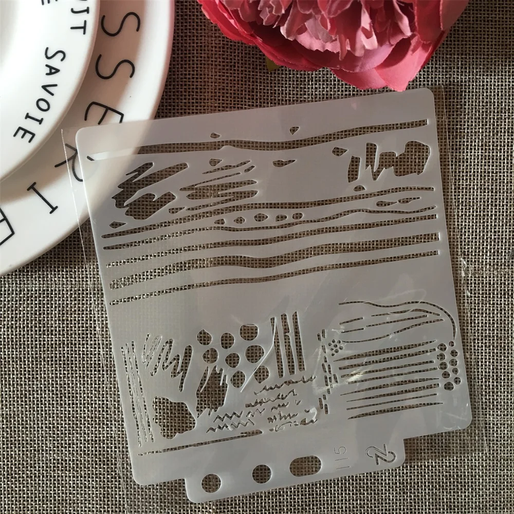 

13cm Sketch Graffiti DIY Layering Stencils Wall Painting Scrapbook Coloring Embossing Album Decorative Paper Card Template