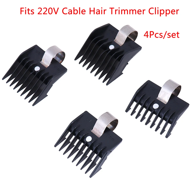

4pcs Limit Comb Hair Cut Plastic Trimmers Combs for Barber Men Women
