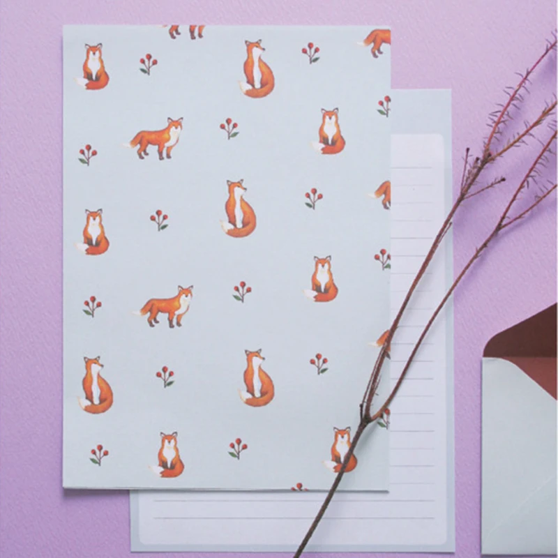 1 комплект милые животные бумажные конверты буквенные наборы кавайные