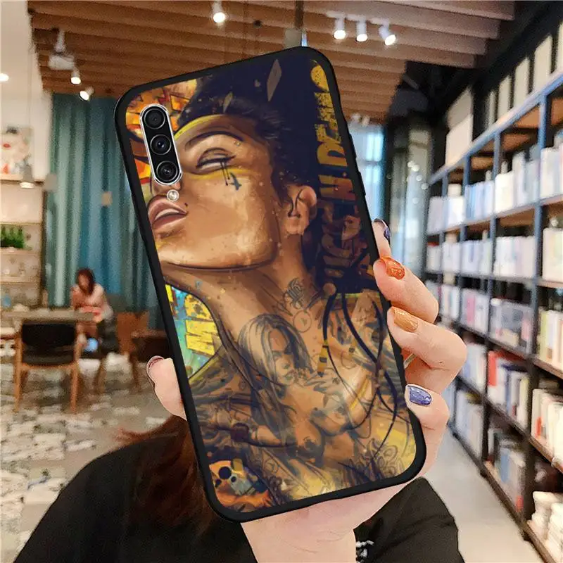 

Pop art Tattoo girl sexy Phone Case For Samsung A20 A30 30s A40 A7 2018 J2 J7 prime J4 Plus S5 Note 9 10 Plus