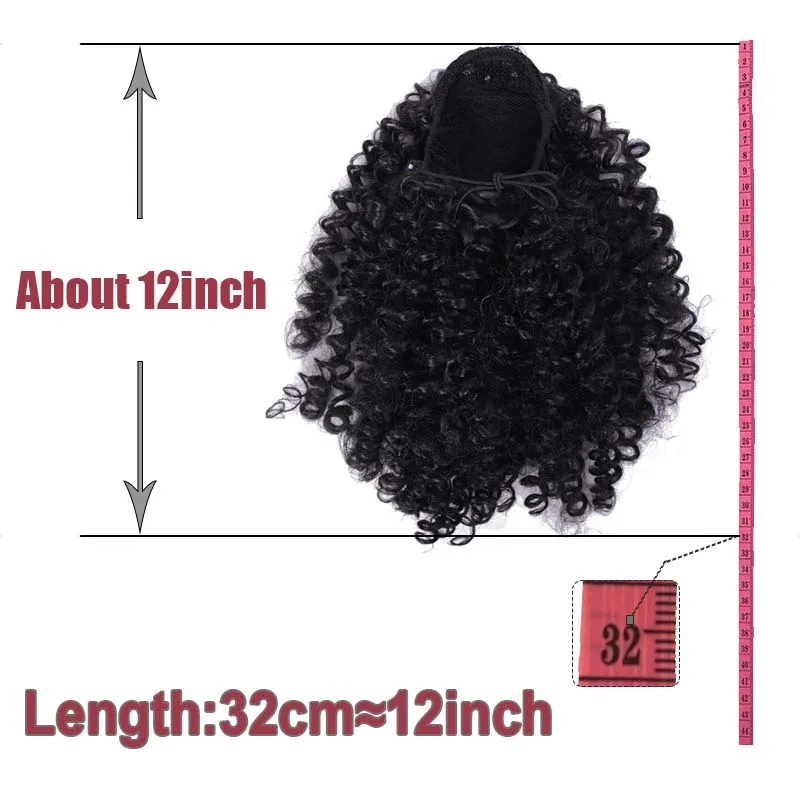 AILIADE афро кудрявые накладные волосы на шнурке афроамериканский хвост короткий