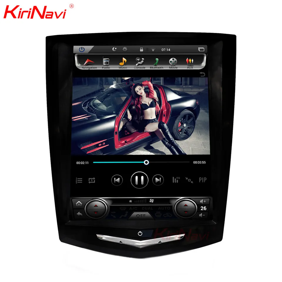 Автомобильный Dvd-плеер KiriNavi Telsa Style вертикальный экран 10 4 дюйма 1 Din Android 9 0 для Cadillac