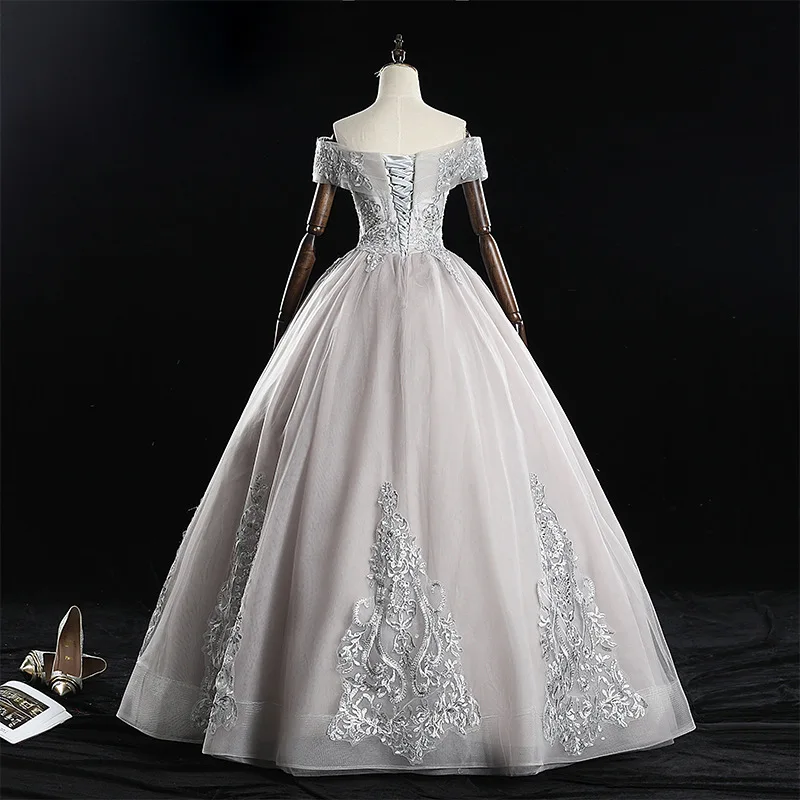 Party Prom Dress 2021 Gryffon Elegant Boat Neck Luxury Lace Ball Gown Vintage Quinceanera Dresses Cuatom Size | Свадьбы и торжества