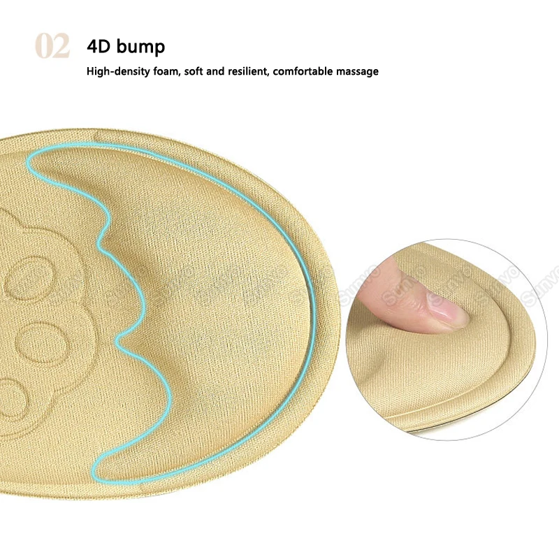 Sunvo Forefoot Pads Memory Foam Insoles for Shoes Inserts Women High Heels Sponge Plug Shoe Cushion Pain Relief Foot Care Pad