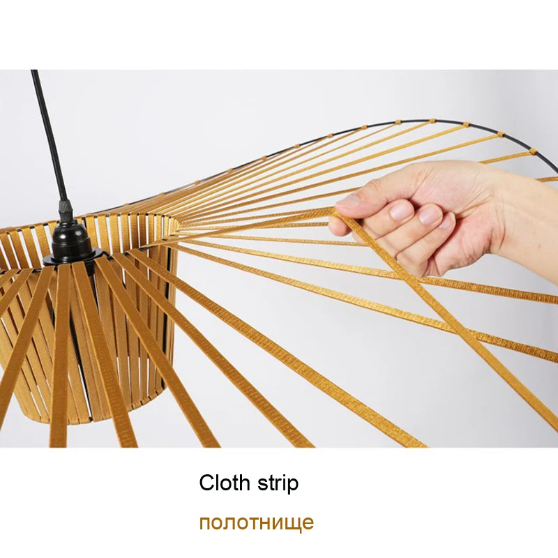

Modern Nordic Pendant Lamp Vertigo Lamp Suspension E27 Constance Luminaire Straw Hat Chandelier for Dining Room Bedroom Kitchen