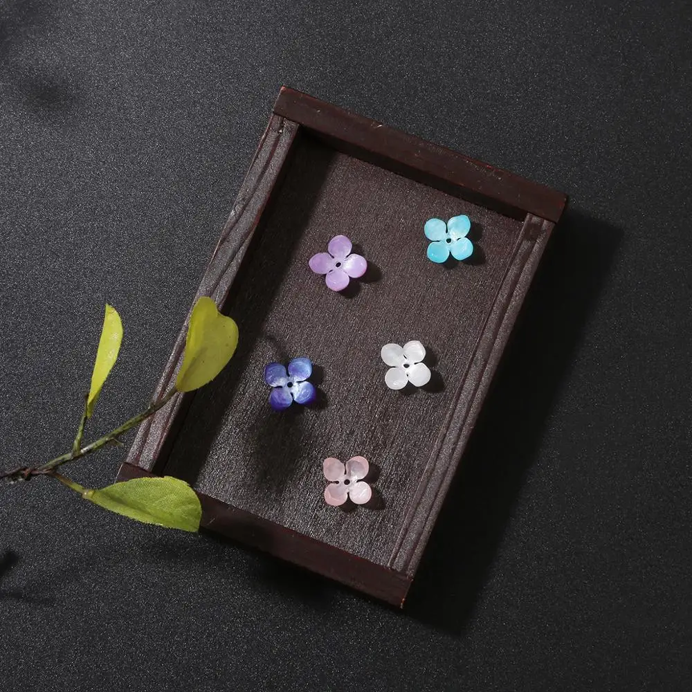 14 мм 1. 5 лепестки лэмпворк бусины Подвески стеклянные DIY браслет ожерелье для