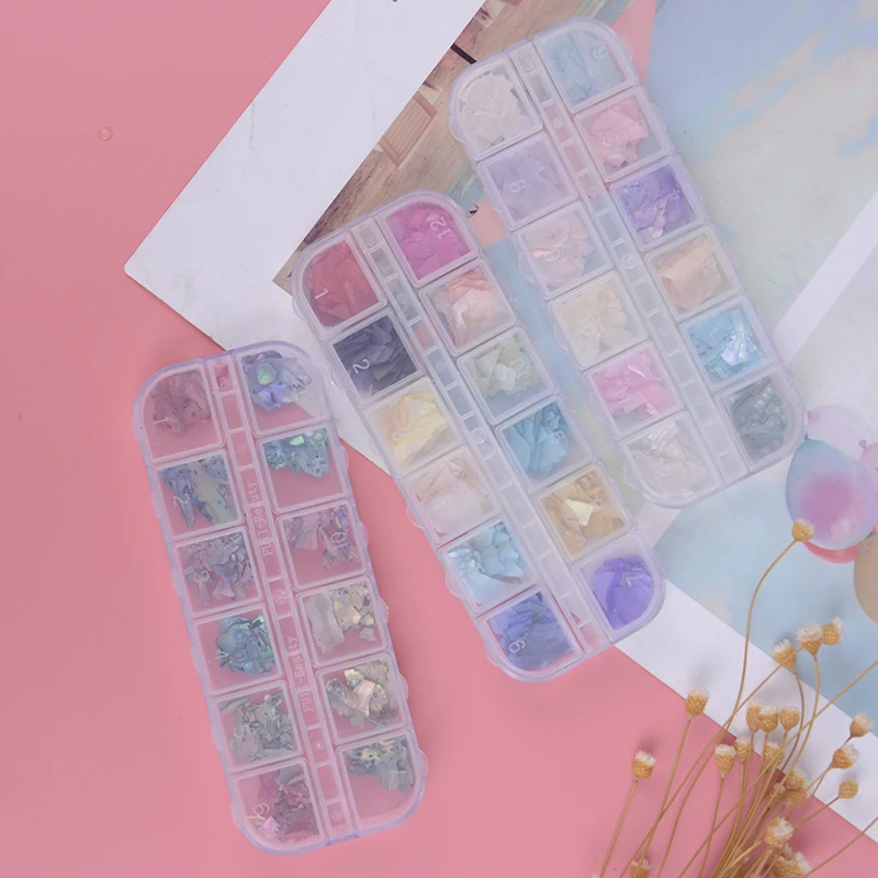 12 ячеек 3D маникюрный очаровательный лак для ногтей несимметричная Русалка