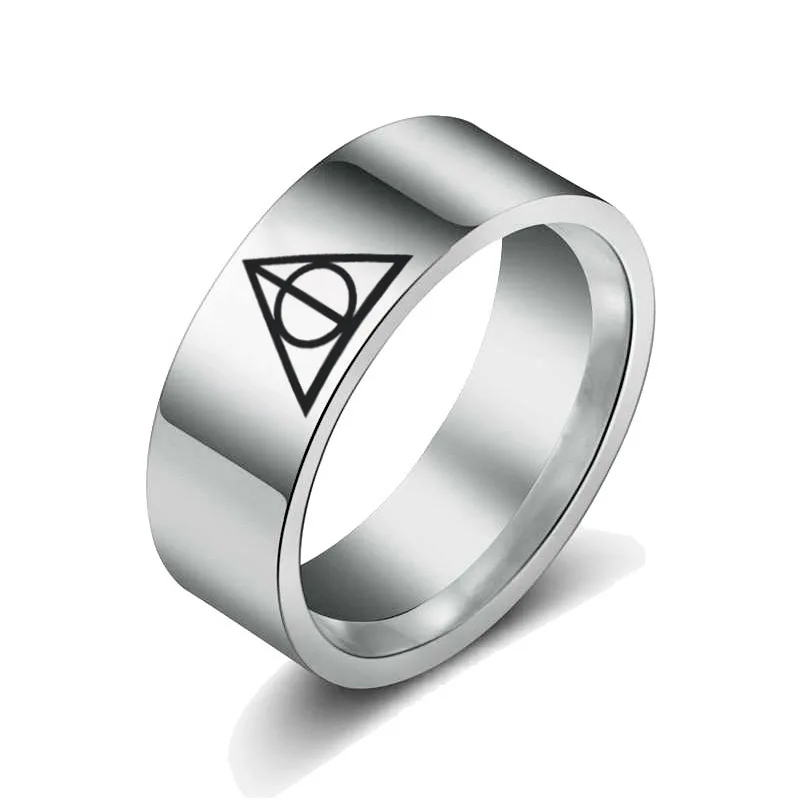 Кольцо мужское из нержавеющей стали с треугольником 1 шт. | Украшения и аксессуары