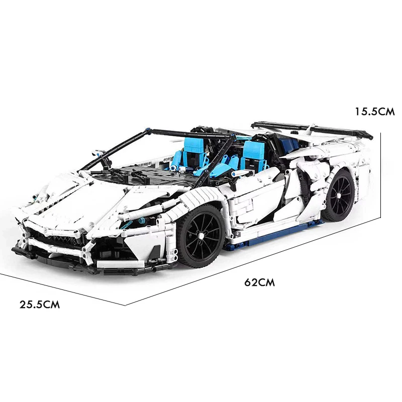 В наличии белый Lamborghinis MOC-17698 с оригинальной коробкой Aventador SVJ Roadster bricks Technic 42115
