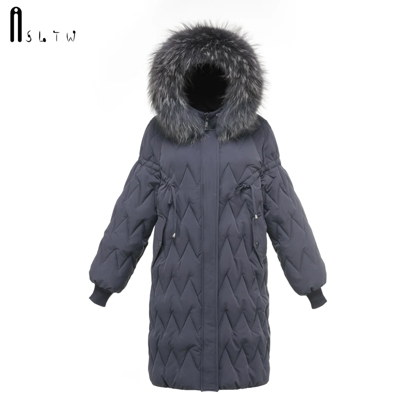 ASLTW зимняя куртка для женщин новый длинный рукав сплошной Argyle женский парк с