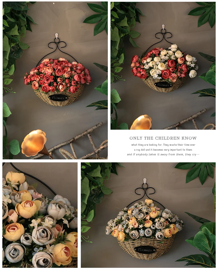 Искусственные цветы настенные украшения для стен помещений зеленые растения