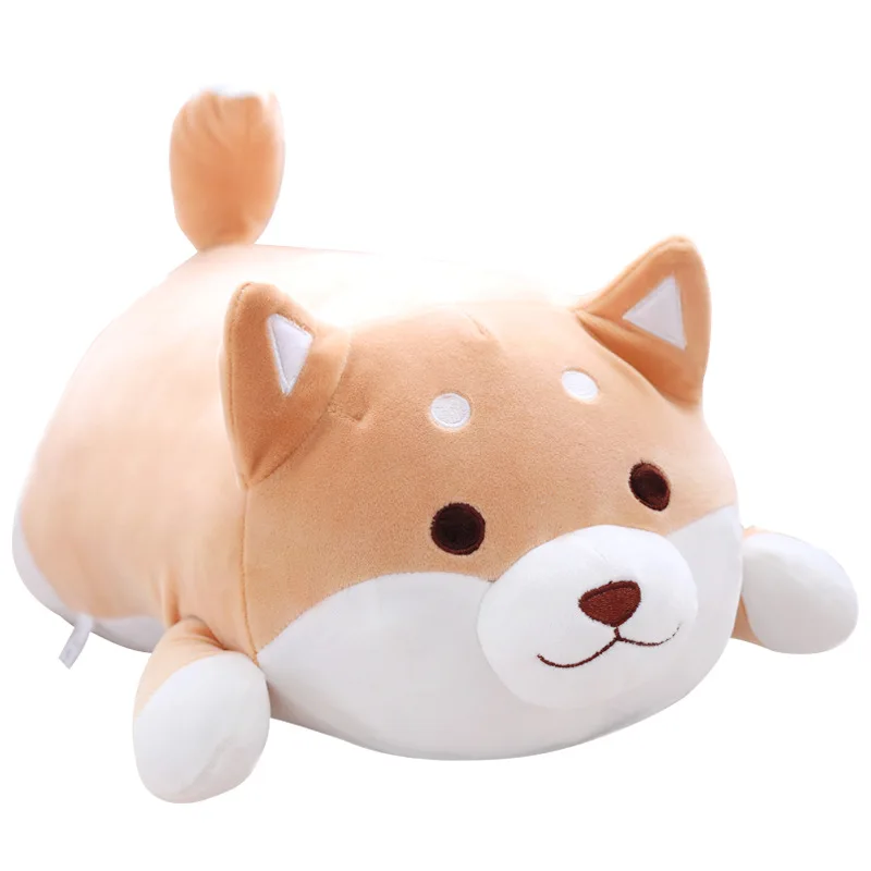 

35-55cm Brown Pink Cute Fat Shiba Inu Stuffed Plush Toys Cute Soft Pillows for Kid Children Gift