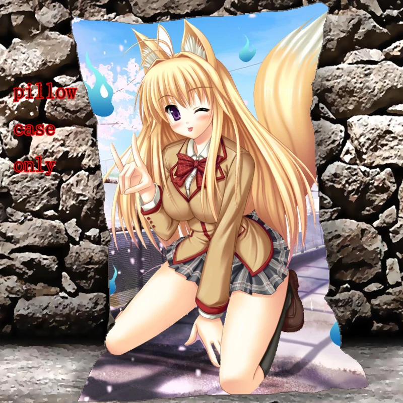 

Чехол с рисунком из аниме Подушка «Dakimakura» Kanokon: девушка, которая плакала, лиса, минимото, чизуру, аксессуары для украшения дома 60x40 см