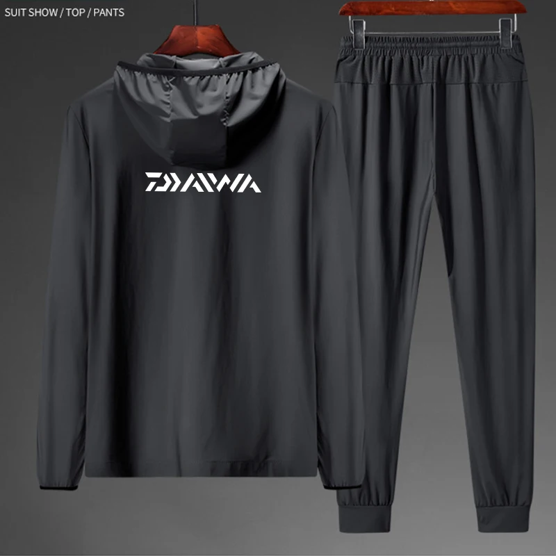 DAIWA Новый Модный летний костюм из тонкого ледяного шелка Мужская Солнцезащитная