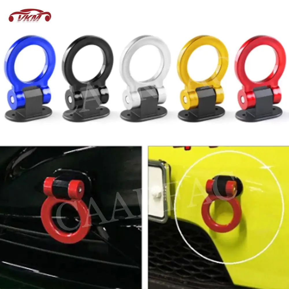 

ABS Car Accessorise Styling Trailer Hooks Stickers Decoration Auto Rear Front Trailer Simulation Racing Ring Vehicle Towing Hook