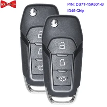KEYECU 2 шт. для дистанционного ключа Ford Galaxy KA + Mondeo S Max 434MHz ID49 Chip P/N: DS7T