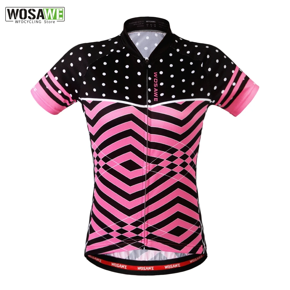 

WOSAWE Women's Cycling Jersey Short Sleeve Bicycle Shirt MTB Bike Jersey Quick Dry Ciclismo Ropa Outdoor Running Jersey Shirts