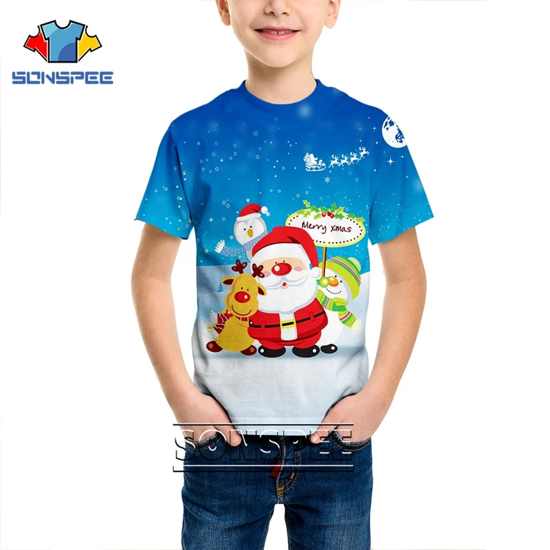 14 Fashion T-shirt 3D print Christmas Shirts Men Women Anime Child Streetwear Santa Claus T shirt Harajuku Kids Tshirt Xmas Clothes - Цвет: 14