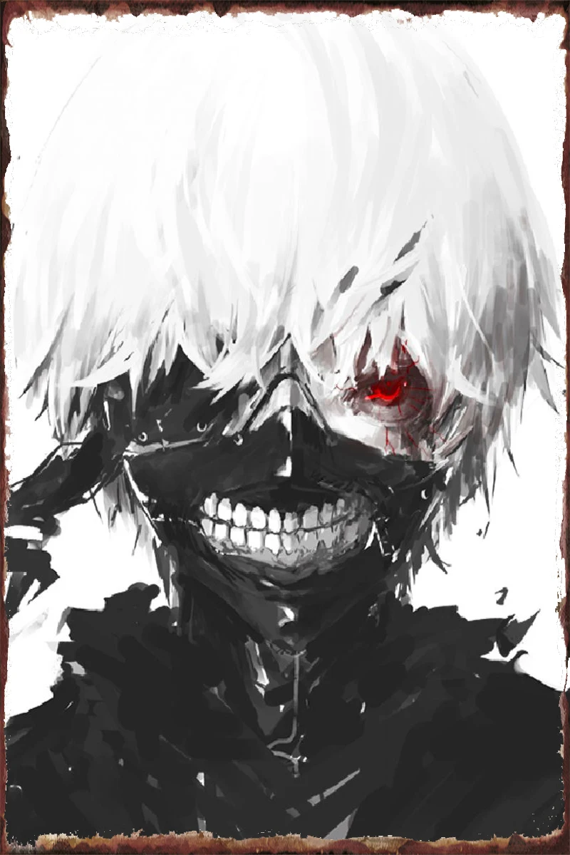 

Tokyo Ghoul Tin Plates Wall Decor Room Decoration Retro Vintage Metal Sign Tin Sign For Art Pub Home Club Man Cave Cafe