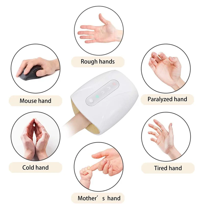 Электрический массажер для рук горячий компресс пальцев массажный инструмент
