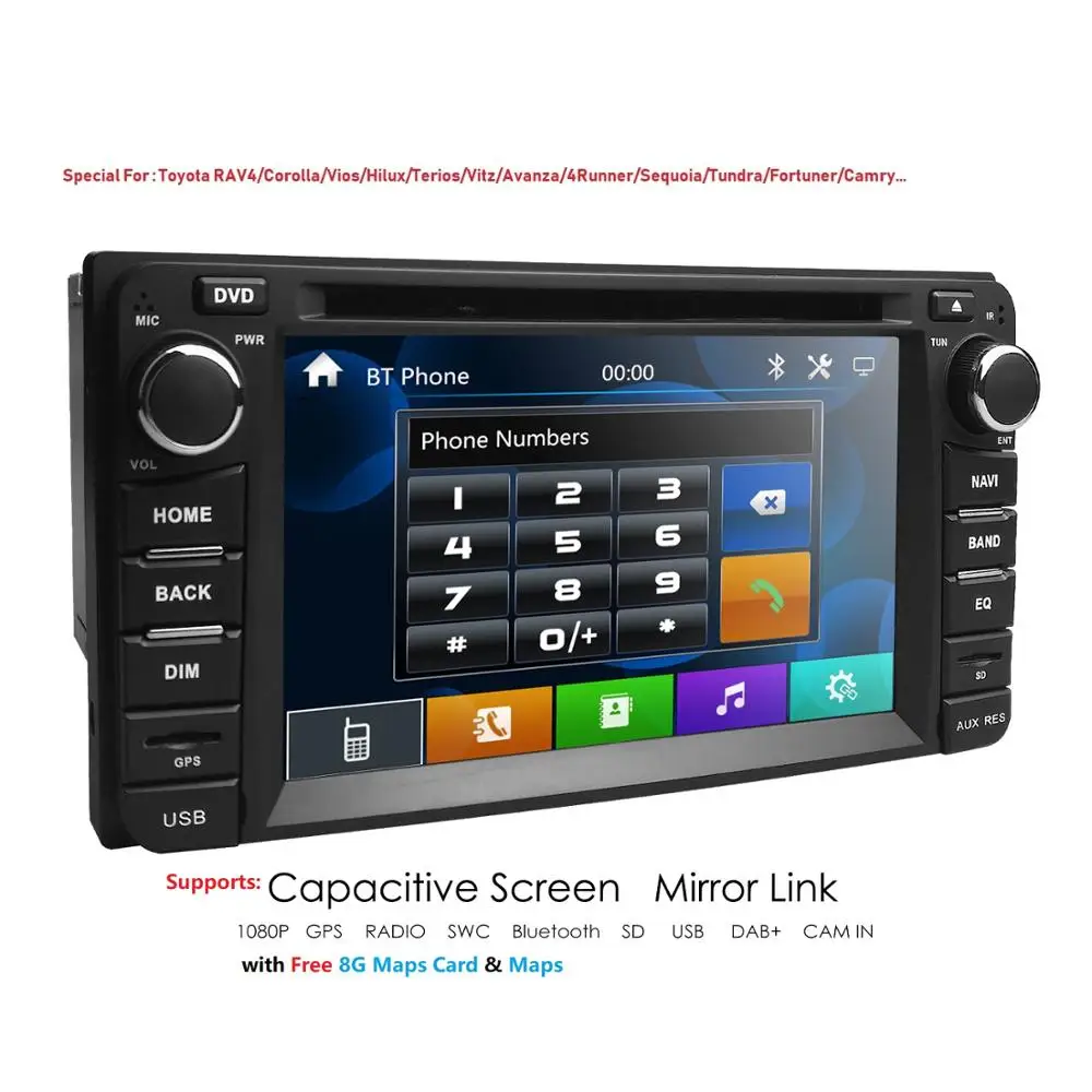 Автомагнитола с GPS Navi радио приборная панель DVD-плеер Bluetooth головное устройство