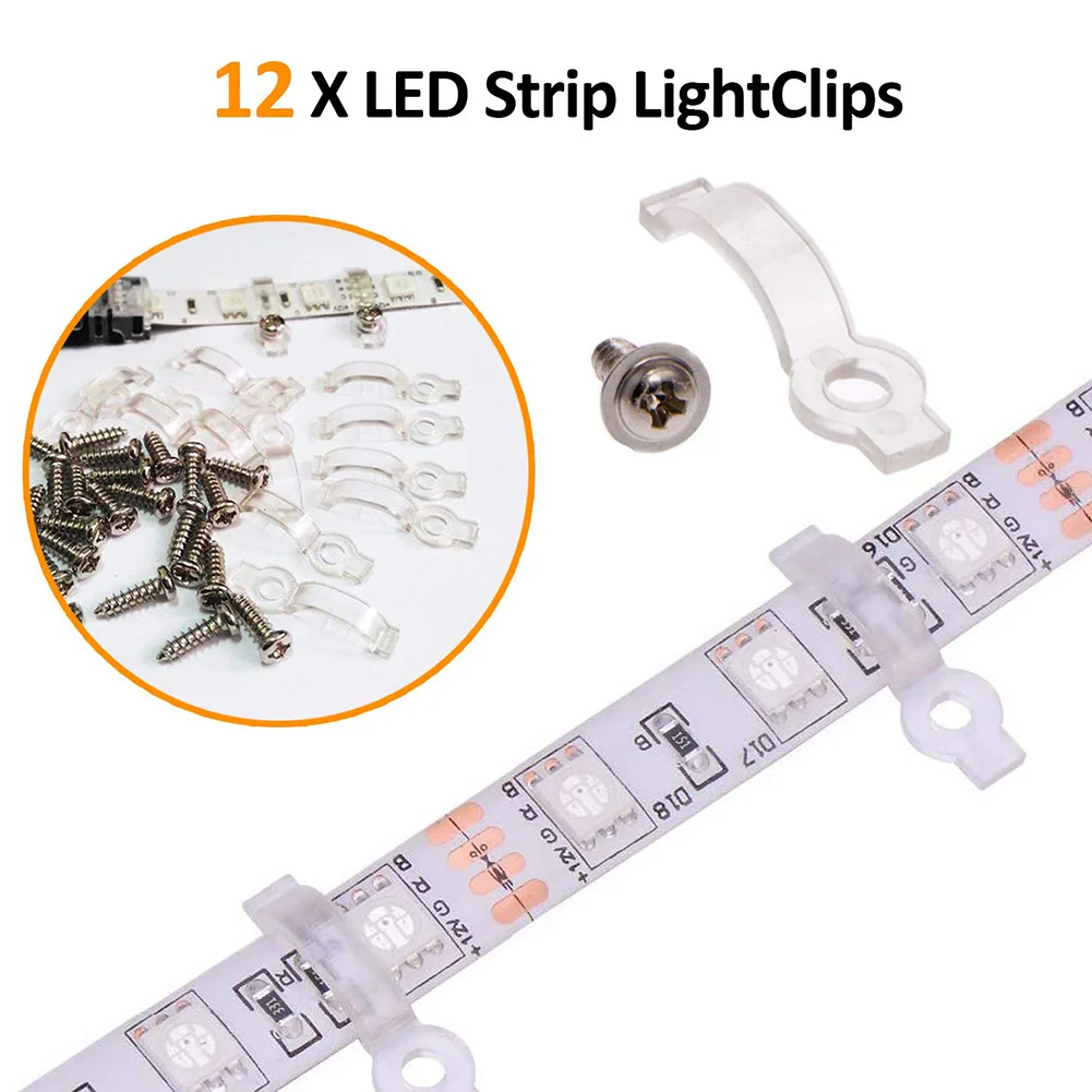 

35pcs 5050 4-pin LED Strip Connector Kit With L-Shaped Connectors Strip Jumpers Strip Clips Extension Cable LED Light Strip