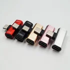 2 в 1 Разветвитель для наушников типа C штекер-двойной тип C разъем для наушников зарядное устройство адаптер разветвитель преобразователь