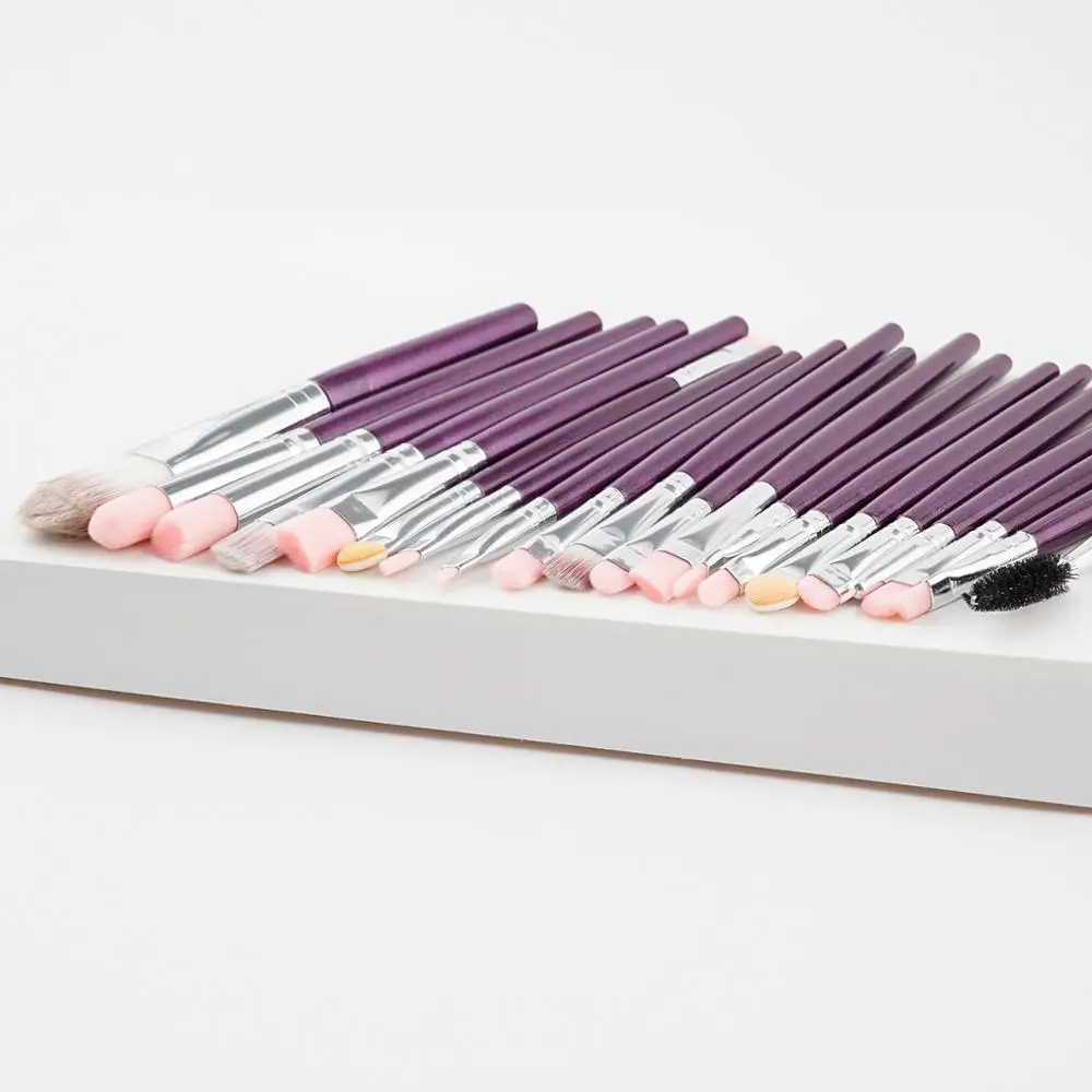 20 шт., кисти для макияжа, роскошные наборы теней для век, пудра, подводка для глаз, ресницы, Кисть для макияжа губ, косметические Косметические Инструменты, набор